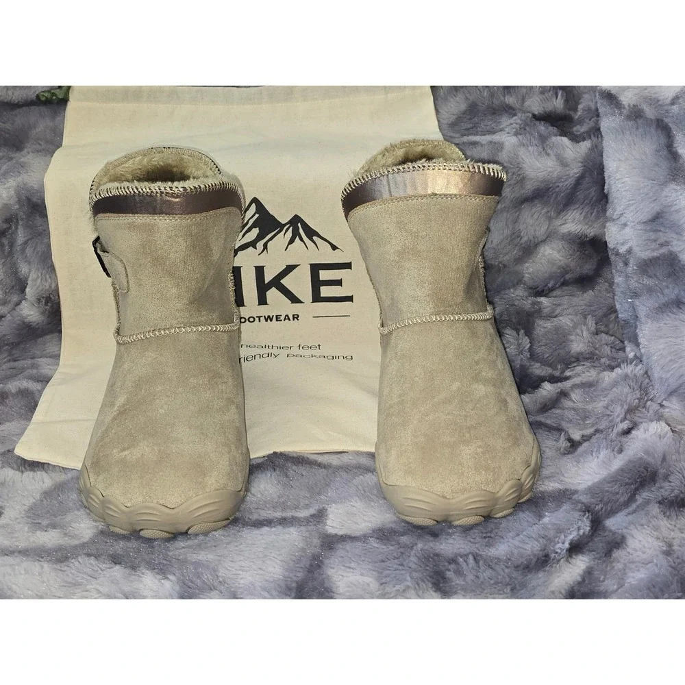 NWT Hike Footwear‎ Cozely Barefoot Boots Tan Faux Fur Lined EU 41/ US 10